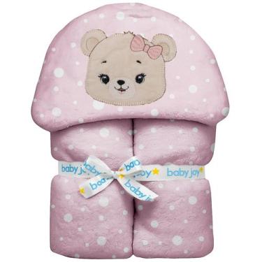 Imagem de Manta Soft Fleece para Bebê 1,00 m x 85 cm com Capuz Baby Joy, Ursa Ga