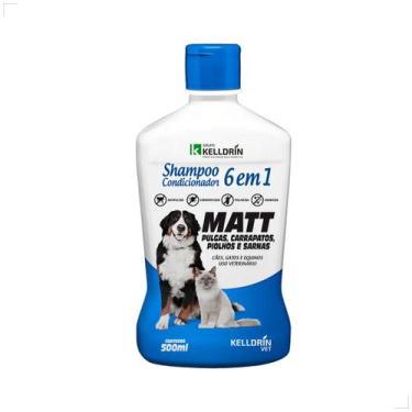 Imagem de Shampoo Antipulgas Carrapatos Piolho Sarna Matt 6 em 1 Cães Gatos Medi