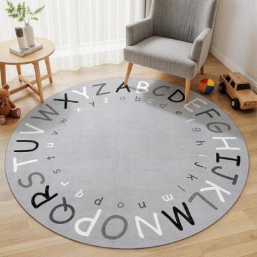 Imagem de Kiginara 4 tapetes redondos azuis do alfabeto