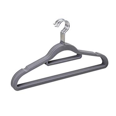 Imagem de 3FLQOOPP Cabide de parede 5 pçs/conjunto antiderrapante cabide de gravata cachecóis cabide de terno cabide fino economia de espaço gancho de 360 graus forte durável cabide de roupas (cor: cinza