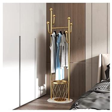 Imagem de SLGGPJBU Cabideiro de metal que economiza espaço, suporte de armazenamento de árvore, para quarto, escritório, corredor, entrada, suporte de roupas