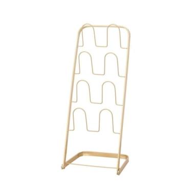 Imagem de HHHJQFAAT Sapateira de 4 níveis, organizador de armazenamento de sapatos em pé, prateleira de chinelos de metal, prateleira de armazenamento de sapatos para entrada, sala de estar, banheiro