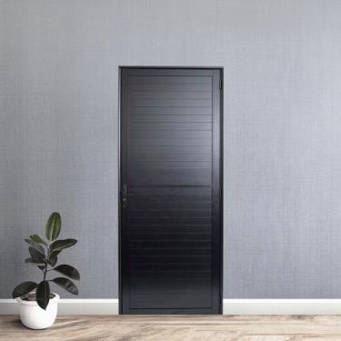 Imagem de Porta de Aluminio Lambri 210x80cm Linha Premium Lux-esquadrias Abertur