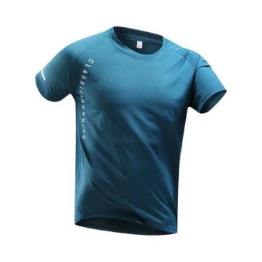 Imagem de Camiseta De Corrida Masculina De Verão Em Seda Gelada, Secagem Rápida,
