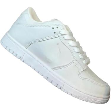 Imagem de Tênis Casual Premium SB Dunk, Branco e Cinza, Linha Premium com 2 Cadarços, Numeração 35 ao 43 (Cinza, BR, Adulto, Numérico, 37)