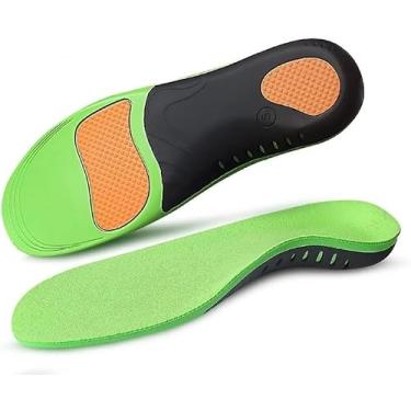 Imagem de Palmilhas ortopédicas (um par) indicadas para fascite plantar, pés planos, pronação, esporão do calcâneo e fadiga nos pés.