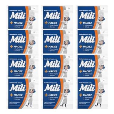 Imagem de Guardanapo de Papel Mili, 21 x 22 cm, 50 Unidades, Kit com 12 Pacotes