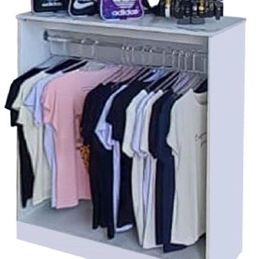 Imagem de Kit com Provador Duplo 1 Balcão Arara e 1 Balcão Atendimento