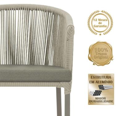 Imagem de 7 Cadeiras De Jantar área Noronha Fendi E8 Trama  Rami