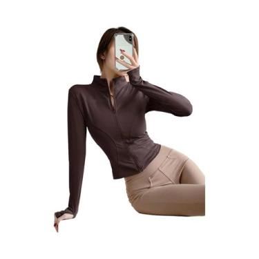 Imagem de Jaqueta De Yoga Feminina De Secagem Rápida Com Manga Longa E Zíper, To