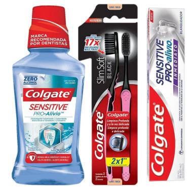 Imagem de Kit Colgate: 1 Creme Dental + 1 Enxaguante Bucal + Escova Dental