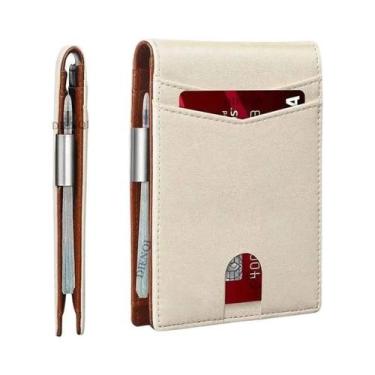 Imagem de Carteira Masculina Slim Com Bloqueio RFID Para Cartões, Bolsa De Dinhe