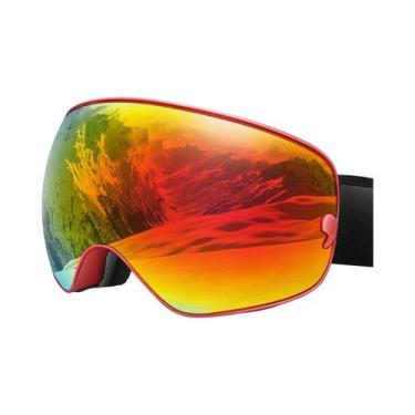 Imagem de Óculos De Esqui Unissex Antiembaçante UV400 Com Lentes Intercambiáveis