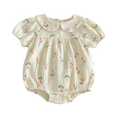 Imagem de Conjunto De Roupas De Verão Para Meninas Com Body Tulipa E Faixa De Ca