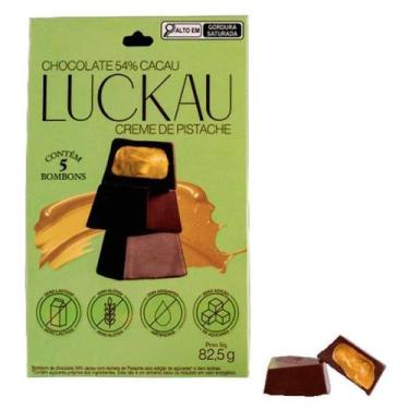 Imagem de Bombom 54% Cacau Creme de Pistache Luckau 82,5g