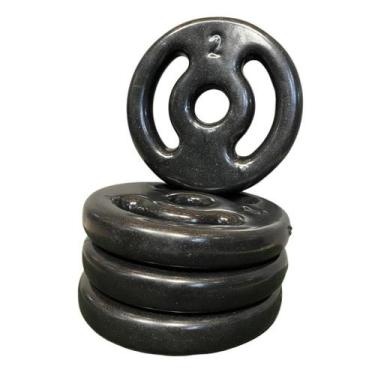 Imagem de Kit 4X Anilhas Emborrachadas De 02Kg - Anilhas&Cia