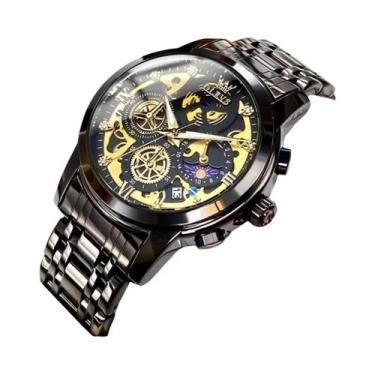 Imagem de Relógio De Pulso Masculino De Luxo À Prova d'Água OLEVS 9947 Estilo Es