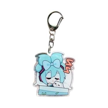 Imagem de Chaveiro De Acrílico Hatsune Miku Fofo, Pingente De Mochila De Anime, 