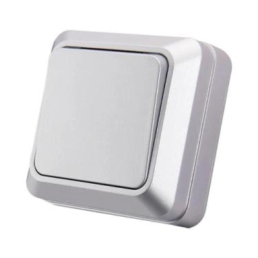 Imagem de Interruptor De Parede Externo Prateado 1 Gangue 1 via Tipo Gangorra Li