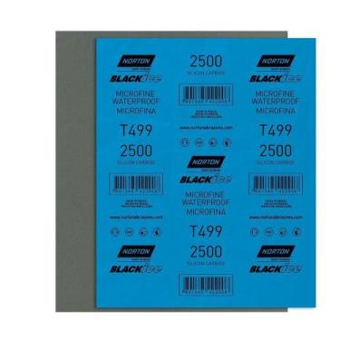 Imagem de Lixa Norton D'agua Black Ice T-499, G2500 - Embalagem com 25 Unidades