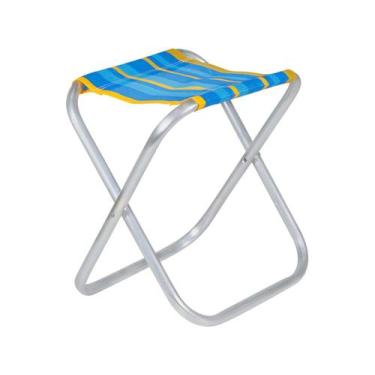 Imagem de Banqueta Dobrável De Aluminio Até 90kg Pratico Bel Fix