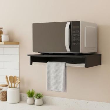 Imagem de Suporte Micro-ondas Eletrodomésticos de Parede Com Suporte Para Toalha