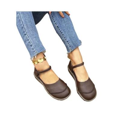 Imagem de Sandálias Retro De Plataforma Para Mulheres Em Tamanho Grande, Calçado