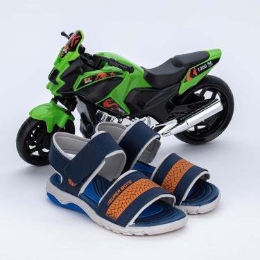 Imagem de Papete Infantil Wave Marinho e Laranja com Moto p-Masculino