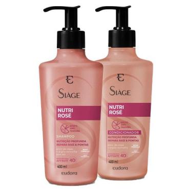 Imagem de Combo Siàge Nutri Rose Shampoo 400ml + Condicionador 400ml - EUDORA