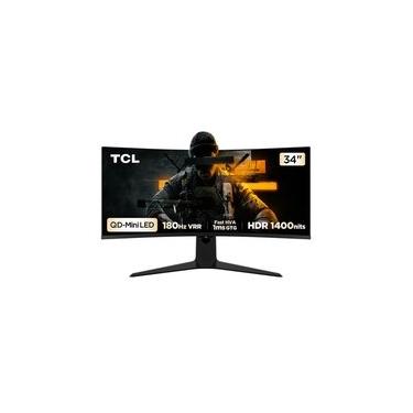 Imagem de Monitor Gamer Curvo TCL QD Mini LED 34", WQHD, Ultrawide, 180Hz, 1ms, HDR 1400, USB-C,...