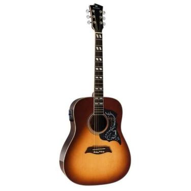 Imagem de Violão Elétrico Michael Galaxy VM925DT Vintage Sunburst Aço