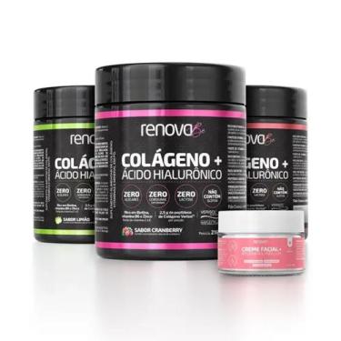 Imagem de Kit 3 Colágenos Renova Be Verisol Com Biotina + Creme Facial, 1 Cranbe