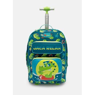 Imagem de Mochila com Rodinha Grande Jacaré Relax AZUL PETROLEO - PUKET