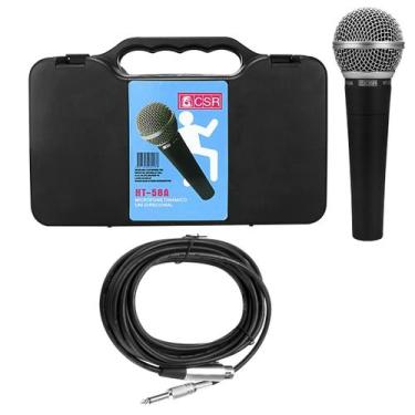Imagem de Microfone Profissional De Mão Ht 58 Csr P/ Karaoke E Igreja