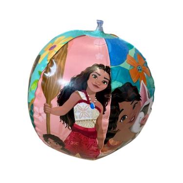Imagem de Bola Inflável Moana Disney 40cm PVC Infantil Praia Piscina Crianças Diversão Verão Brinquedo Colorido