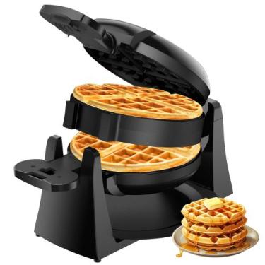 Imagem de Máquina de Waffles Celahapy Dupla 1400W 8 Fatias com Giro e Revestimen