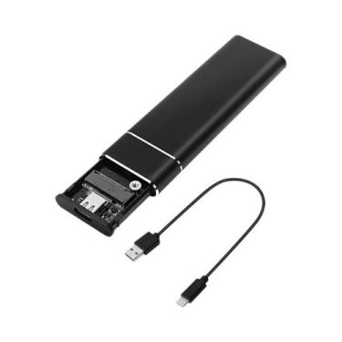 Imagem de Case M.2 SSD USB 3.1 De Protocolo Duplo 10Gbps Em Metal Para Laptop PC