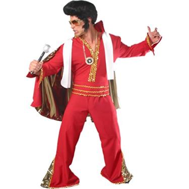 Imagem de Alexanders Costumes Rock and Roll King Masculino, Vermelho, Large