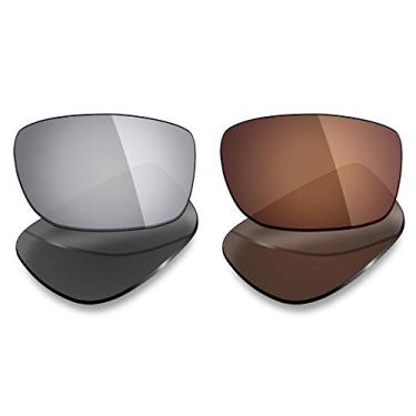 Imagem de 2 pares de lentes polarizadas de substituição da Mryok para óculos de sol Oakley Splinter – Opções