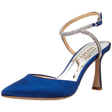 Imagem de Badgley Mischka Sapato feminino Kamilah, Cetim azul royal, 34