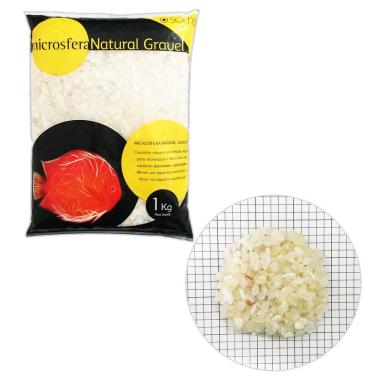 Imagem de Substrato SOMA Natural Gravel Diamond White 1Kg 4-6mm Branco