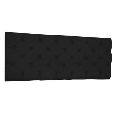 Imagem de Cabeceira Painel Capitonê King 1,95m Jade Suede - Pallazio Cor Preto