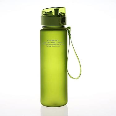 Imagem de 400/560 ml de bebida de garrafa de água de plástico copo com tampa de glampe (Capacity : 400ml, Color : Green)