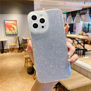 Imagem de Capa transparente com brilho de silicone chapeado para iphone 13 pro max 11 12 mini x xs xr 6 6 s 8 7 plus se capa macia à prova de choque, i, para iphone se 2020