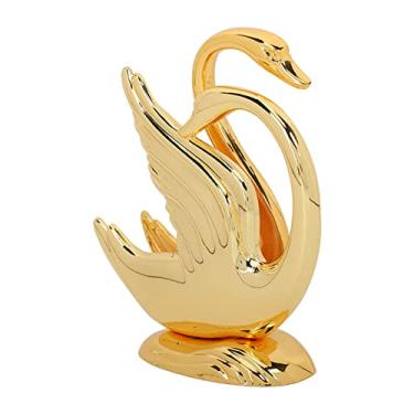 Imagem de Porta-guardanapos para mesas de guardanapo de cisne, porta-guardanapos de mesa de liga à prova de ferrugem para guardanapo de hotel