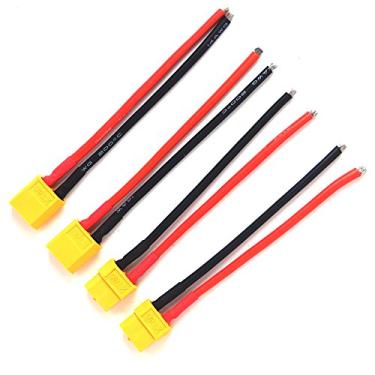 Imagem de Padarsey 2 pares conector XT60 fêmea/macho com invólucro 10 cm fio de silicone 14 AWG