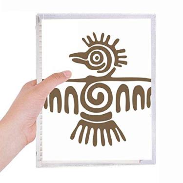 Imagem de Totems México Águia Careca Antiga Civilização Diário de Folhas Soltas Recarregáveis Diário Papelaria