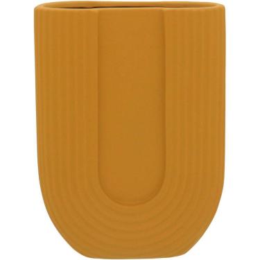 Imagem de TURIM VASO 28x21x9cm CERÂMICA AMARELO