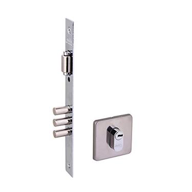 Imagem de Fechadura Ext Super Segurança Com Trinco Rolete 3 Pinos, Arouca Fechaduras, 4310/098Tr-Mp-Ip, Inox Polido
