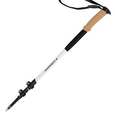 Imagem de N/P Bastões de caminhada ao ar livre - postes de escalada profissionais dobráveis e portáteis, ajuste rápido - cabo de cortiça, alça acolchoada para homens e mulheres